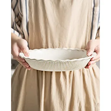 Getstar 9 Inch Ceramic Pie Pan Non-Stick Oven Safe