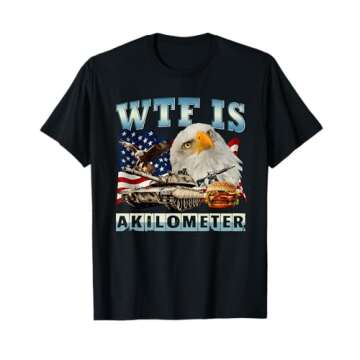 WTF Is A Kilometer Eagle Badge American Signature Burger T-Shirt