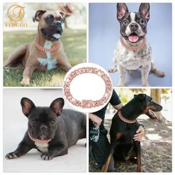 Elegant Rosegold Dog Chain Collar for Fashionable Pets