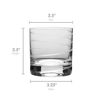 Mikasa Cheers Double Old Fashioned Glass Set - 4 Unique Designs