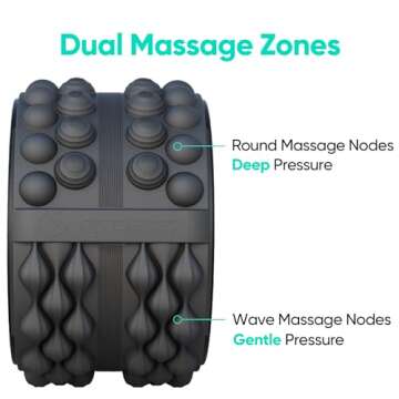 FitBeast Back Stretcher, Back Cracker & Back Roller, Back Pain Relief Product, Yoga Wheel, Foam Roller for Back, Back Stretching & Back Cracking Device, Back Popper (6''+9''+12'', Black)