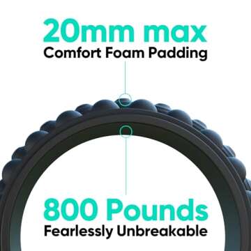 FitBeast Back Stretcher, Back Cracker & Back Roller, Back Pain Relief Product, Yoga Wheel, Foam Roller for Back, Back Stretching & Back Cracking Device, Back Popper (6''+9''+12'', Black)