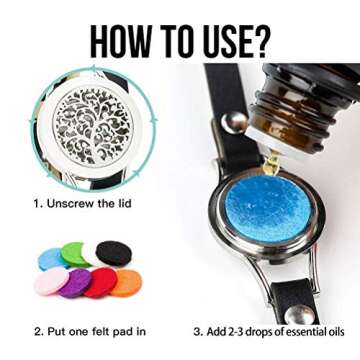 SOMORA Aromatherapy Essential Oil Diffuser Bracelet Gift Set w/Tea Tree, Lemongrass, Orange and Peppermint, Unique Gifts for Women, Birthday Gifts Ideas for Mom, Best Friend, Sister, Wife