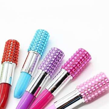 Creative 12 PCS Lipstick Shaped Rollerball Pens for All