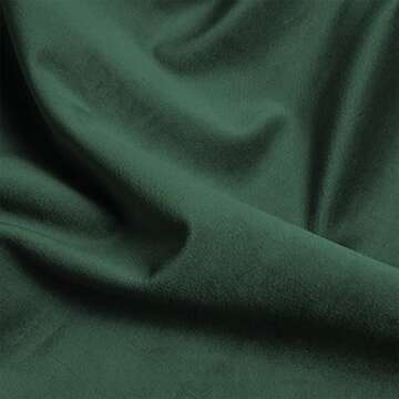 DUHOME Velvet Desk Adjustable Swivel Home Office Chair for Office Living Room Bedroom, Dark Green