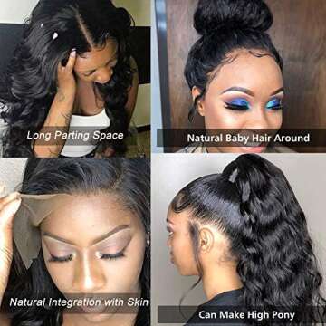 LIKE HER 360 Body Wave Lace Frontal Wig - Pre Plucked Brazilian Hair