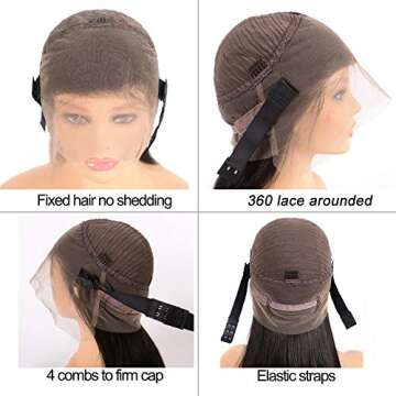 LIKE HER 360 Body Wave Lace Frontal Wig for Natural Look