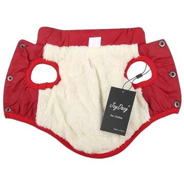 JoyDaog 2 Layers Fleece Lined Warm Dog Jacket for Puppy Winter Cold Weather,Soft Windproof Small Dog...
