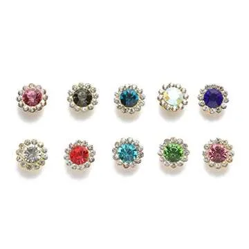 Choupee Sunflower Glass Buttons - 50 Pack for DIY Crafts