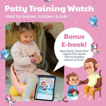 Potty Training Watch for Kids V2 – A Water Resistant Toilet Reminder Device for Boys & Girls to Tr...