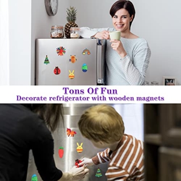 Worgree DIY Wooden Magnets Creative Kit for Kids