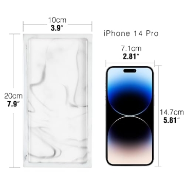 Emibele White Marble Bathroom Vanity Tray for Home