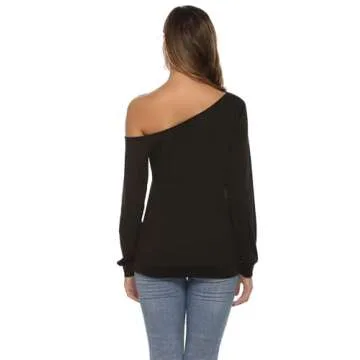 Chic Off Shoulder Christmas T-Shirt Tunic for Women