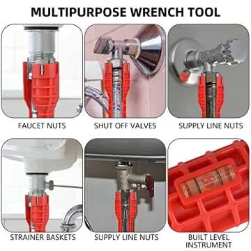 peaceleaf 14-in-1 Multi-functional Wrench for Toilet, Sink, Bathroom, Kitchen Plumbing Installation and Repairs