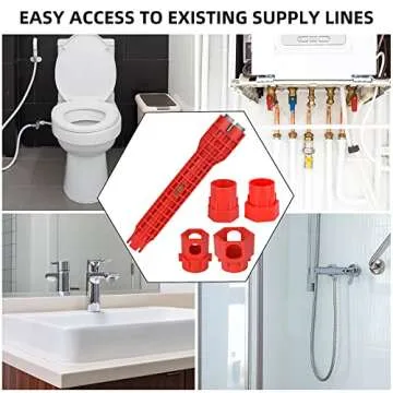 peaceleaf 14-in-1 Multi-functional Wrench for Toilet, Sink, Bathroom, Kitchen Plumbing Installation and Repairs