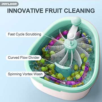 JOYLOOP Fruit Cleaner Spinner - Large Fruit and Vegetable Washer