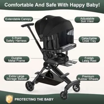 KNOIER Ultra Compact Umbrella Stroller with Snack Tray