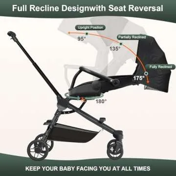 KNOIER Ultra Compact Umbrella Stroller with Snack Tray