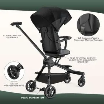 KNOIER Ultra Compact Umbrella Stroller with Snack Tray