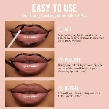 iMethod Lip Stain - Lip Liner Stain, Long Lasting Lip Stain Peel Off, Waterproof Stay On All Day, Transfer-Proof, Highly Pigmented, Natural Instant Peel Off Lip Stain Color, Coffee