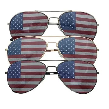 grinderPUNCH 3 Pack USA America Glasses Perfect for Events