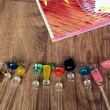 Colorful Acrylic Swizzle Sticks for Cocktails 10 Pieces