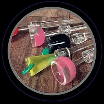Colorful Acrylic Swizzle Sticks for Cocktails 10 Pieces