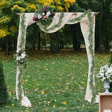 Whonline 5pcs Artificial Eucalyptus Garlands Greenery Garlands Fake Spring Garland Vines 28.5ft, Hanging Plants for Mantle Wedding Party Decoration Table Backdrop Arch Wall Decor