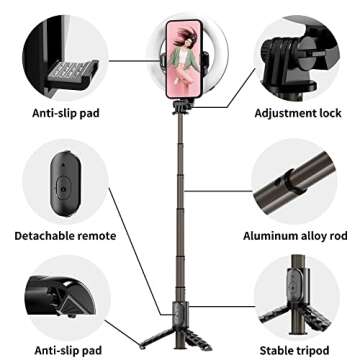 6'' Portable Selfie Ring Light for Stunning Video Content