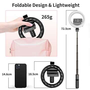 6'' Portable Selfie Ring Light for Stunning Video Content