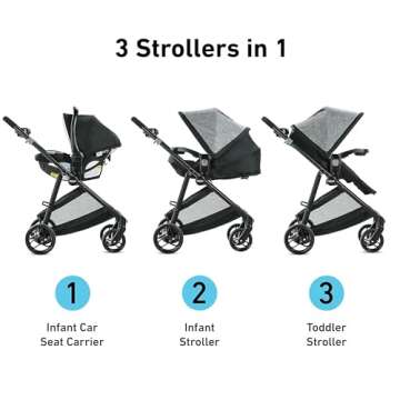 Graco, Modes Element Travel System Includes Baby Stroller with Reversible Seat Extra Storage Child T...