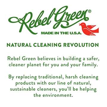 Rebel Green Fruit & Veggie Wash - Natural Produce Wash - Plant-Based Vegetable Wash - Fruit and Vegetable Wash with No Aftertaste - Sustainable Food Wash - (Half Gallon Refill Bottle)