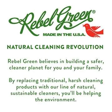 Rebel Green Fruit & Veggie Wash - Natural Produce Wash - Plant-Based Vegetable Wash - Fruit and Vegetable Wash with No Aftertaste - Sustainable Food Wash - (Half Gallon Refill Bottle)