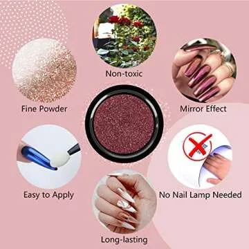 Saviland Chrome Nail Powder Set: 12 Metallic Colors for Art