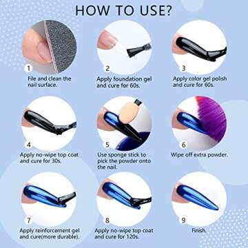 Saviland Chrome Nail Powder Set: 12 Metallic Colors for Art