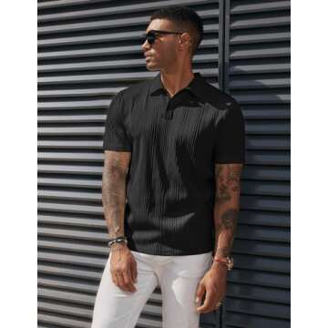 PJ PAUL JONES Men's Quick-Dry Lightweight Polo Shirts