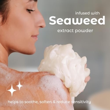 Luxurious Seaweed Shower Loofah Sponges Set of 3