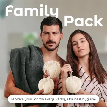 Luxurious Seaweed Shower Loofah Sponges Set of 3