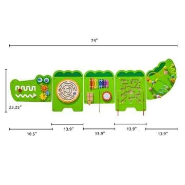 Crocodile Activity Wall Panels - Montessori Toys