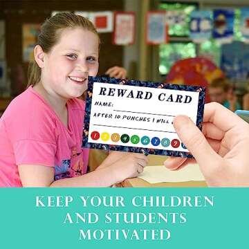 200 Pieces Punch Cards, Incentive Loyalty Reward Card Student Awards Loyalty Cards for Business, Classroom, Teachers, Kids Behavior, Students, 3.5 x 2 Inch Stranger Monster