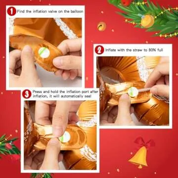 Xqumoi 30Pcs Christmas Foil Balloons Set for Parties