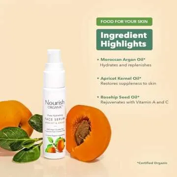 Nourish Organic Face Serum - Hydrating & Brightening Serum