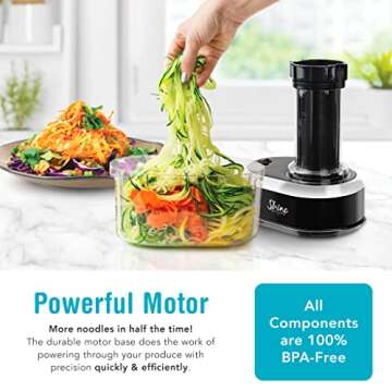 Shine Kitchen Co. SES-100 Electric Vegetable Spiralizer
