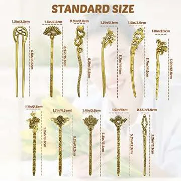 4 Pieces Retro Sliver Celtic Hair Slide Hairpins Celtic Pin Hair Sticks and 11 Pieces Chinese Hair Pins Hair Sticks Vintage Antique Bronze Hair Chopsticks DIY Accessory for Women Girls