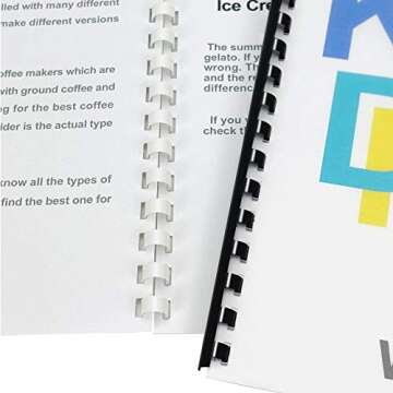 Rayson CR1910M-100 Plastic Binding Combs 3/8in. 19-Ring, 55-Sheet Capacity, Colorful Comb Binding Sp...