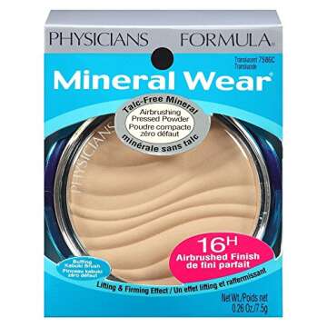 Physicians Formula Mineral Wear Talc-Free Mineral Airbrushing Pressed Powder Translucent | Dermatologist Tested, Clinically Tested