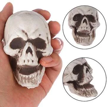 20 Pcs Halloween Skull Halloween Skeletons Realistic Skeleton Skull Skeleton Head for Halloween Themed Prop Party Costume Home Decor, 3 Sizes