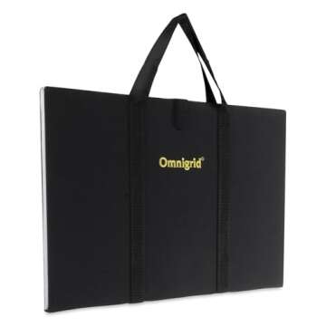 Dritz Omnigrid Fold-Away Cutting & Pressing Station, 12' x 18', Black