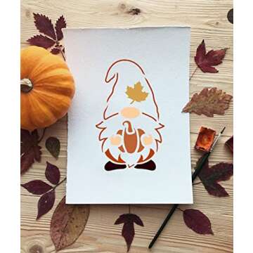 24 Pcs Reusable Fall Stencils for Thanksgiving Crafts