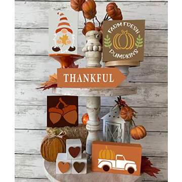 24 Pcs Reusable Fall Stencils for Thanksgiving Crafts